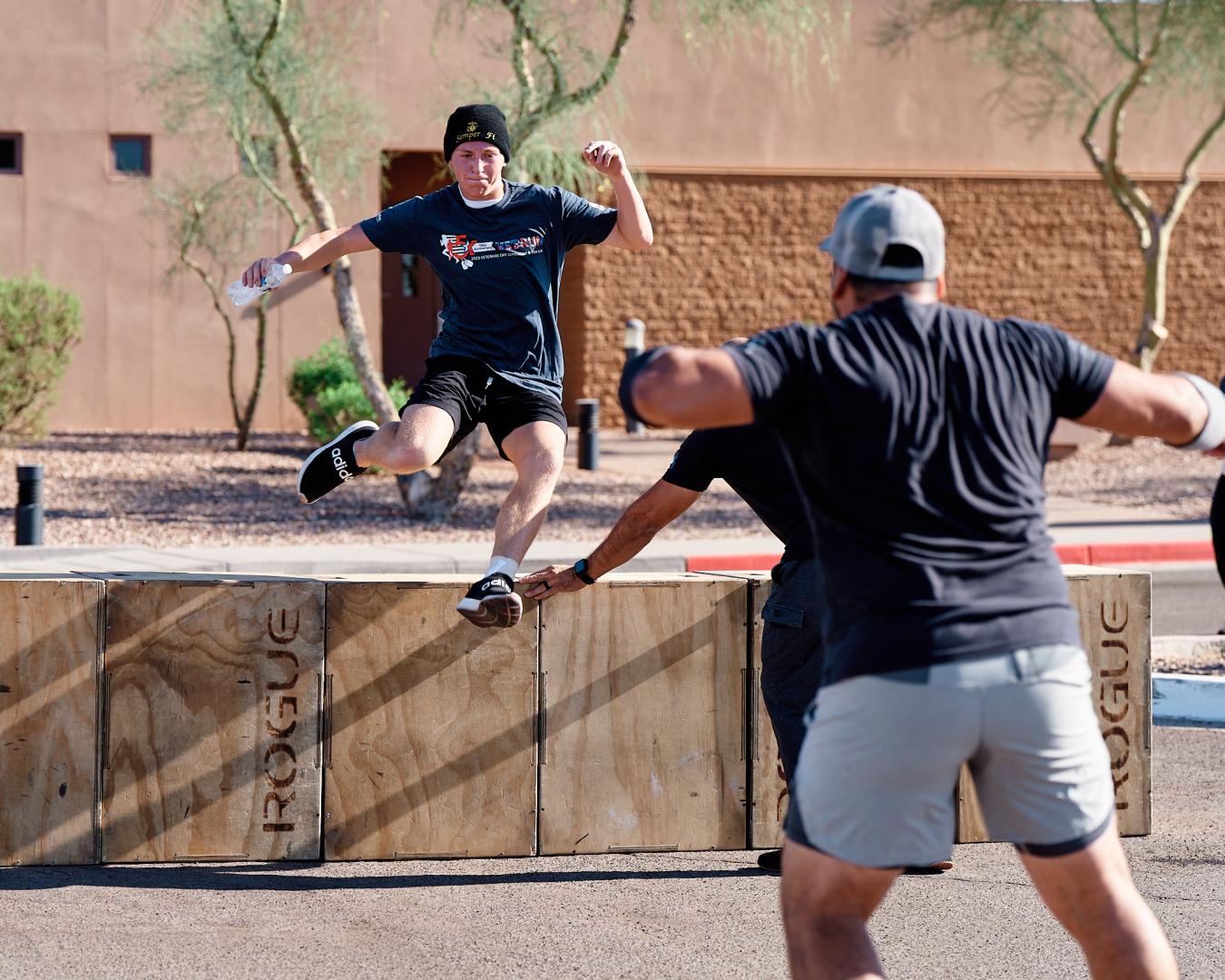 Runners jump for vets