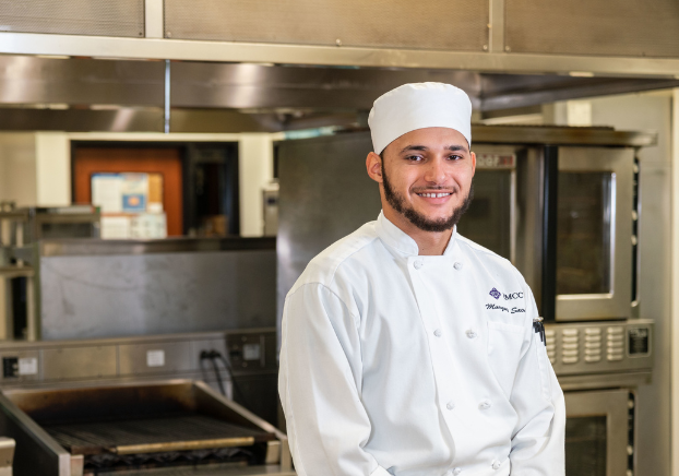 culinary institute person cooking